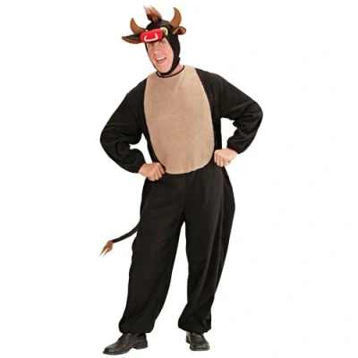 Afbeelding van Widmann Koe &amp; Stier Kostuum Grappige XL Man Zwart Medium Carnavalskleding Verkleedkleding
