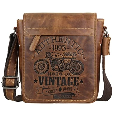 Afbeelding van Greenburry Vintage Caferacer Schoudertas, Heren, Maat: One Size, Braun