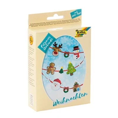 Afbeelding van Folia Mini vilt n&quot;hset &quot;Filzinies&quot; kerstslinger, Handwerkset, Veelkleurig