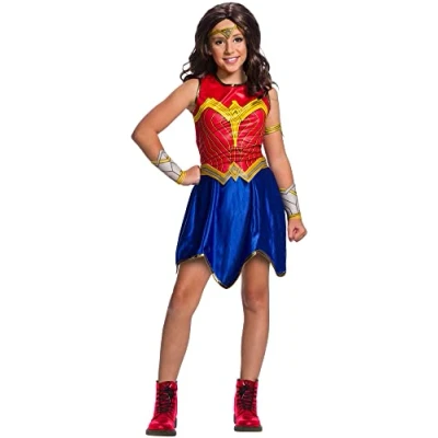Afbeelding van Rubies Wonderwoman Kostuum Wonder Woman 1984 Classic Kind Meisje Blauw, Rood Maat 116 Carnavalskleding Verkleedkleding