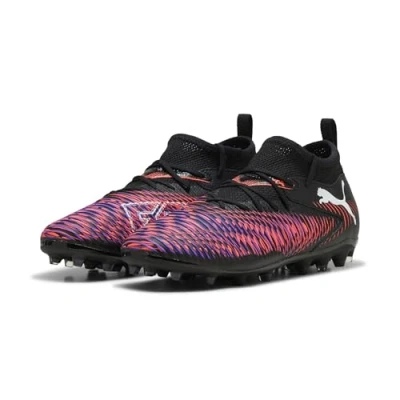 Afbeelding van Puma Future 8 Match MG JR Unisex Voetbalschoenen met kunststof noppen voor kinderen, Maat: 38.5, Black/white/glowing red Kunststof/ textiel