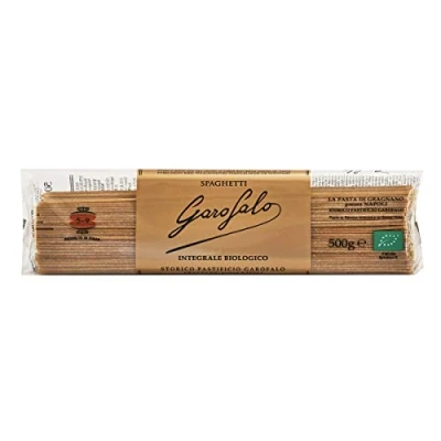 Afbeelding van Garofalo Pasta di semola integrale grano duro bio spaghetti no.5 9 neapolitanic 500g