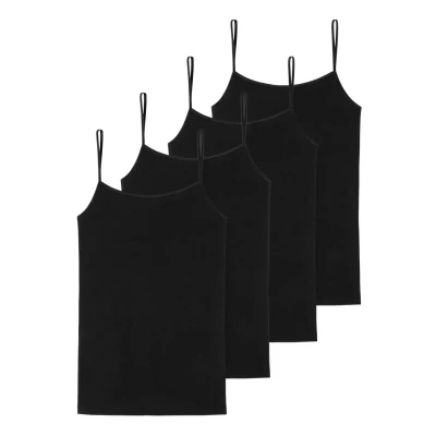Afbeelding van Schiesser 4ER PACK Hemd, Dames, Maat: 36, Schwarz