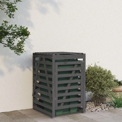 Afbeelding van Containerberging 84x90x128,5 cm massief grenenhout grijs