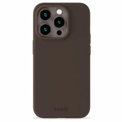 Afbeelding van Holdit Hoesje Geschikt voor iPhone 14 Pro Siliconen Silicone Case bruin
