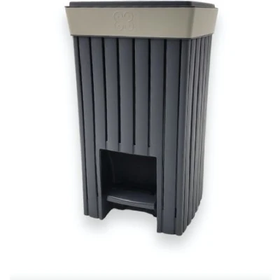 Afbeelding van Pedaalemmer Doga 6 liter antraciet 70% gerecycled materiaal