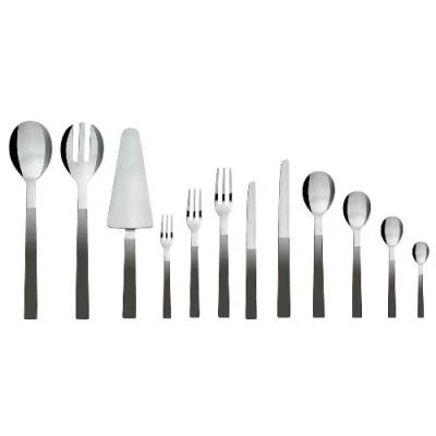 Image de ALESSI DC05/8 SANTIAGO CUILLER À CAFÉ EN ACIER INOXYDABLE 18/10 BRILLANT SET DE 6 PIÈCES