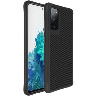 Afbeelding van iMoshion Hoesje Geschikt voor Samsung Galaxy S20 Shockproof Rugged Hybrid Carbon Case zwart