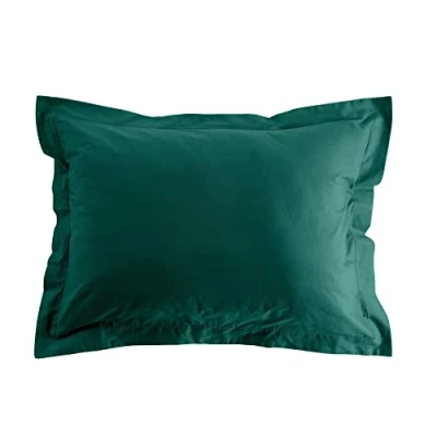 Afbeelding van douceur d&#039;intérieur, Biolina Smaragd Kussensloop (50 x 70 cm) 100% biologisch katoen