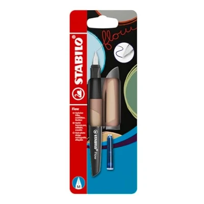 Afbeelding van STABILO Flow Vulpen Monochrome Lichtbruin + 1 Inkt Cartridge