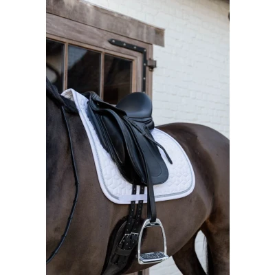 Afbeelding van Kentucky Zadeldekje Glitter Rope Dressuur Wit/Wit Full