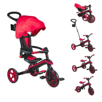 Afbeelding van Globber Explorer 4 in 1 driewieler Opvouwbare en schaalbare als loopfiets voor peuters van 10 maanden tot 5 jaar