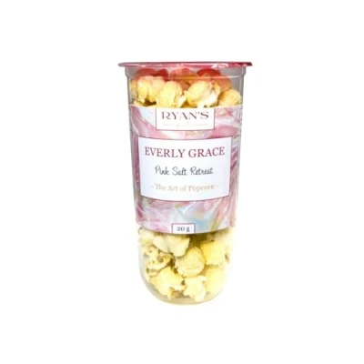 Afbeelding van Everly Grace Popcorn Pink Salt Retreat, 20 g Popcornbeker met avocado olie en roze zout uit onze fabriek in Augsburg, Duitsland