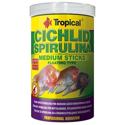 Afbeelding van TROPICAL visvoer Spirulina medium sticks floating type 360 gr/1000ml