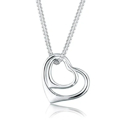 Afbeelding van Elli Dameshalsketting met hartjes, van filigraan sterling zilver 925