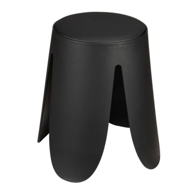 Afbeelding van WENKO Comiso Badkruk, belastbaar tot 180 kg, met gevoerde zitting en antislipvoetjes, diameter 44,5 x 46 cm, zwart