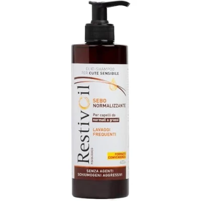 Afbeelding van RestivOil Voedende fysiologische shampoo voor haar, olie met beschermende en herstellende hydraterende werking, normaal tot vettig 400 ml