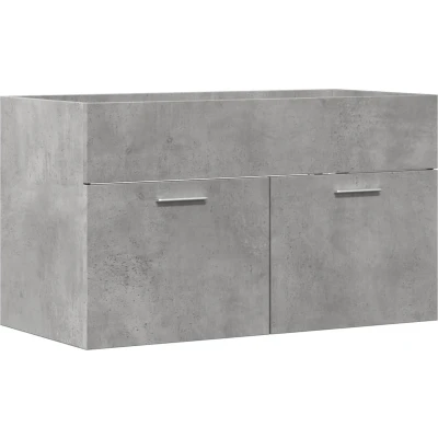 Afbeelding van Wastafelkast 80x38,5x46 cm spaanplaat betongrijs