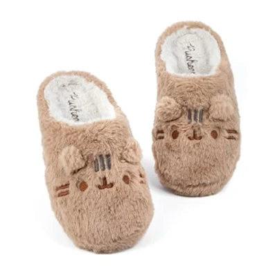 Afbeelding van Pusheen Pantoffels voor vrouwen volwassenen kat nah of huisschoenen bont, Bruin