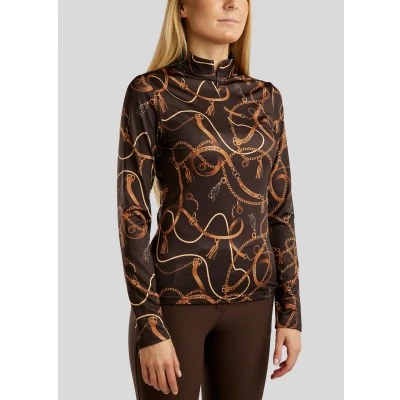 Image de Montar Polo Haily Bridle Print Longues Manches Marron