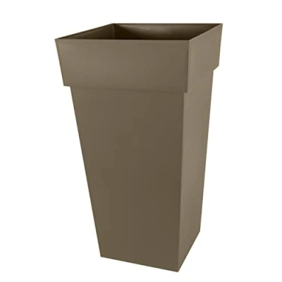 Afbeelding van Bloempot EDA XXL Tuscany Taupe Polypropyleen Vierkant 43,3 x 80 cm