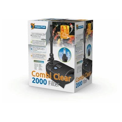 Afbeelding van Superfish Combi Clear 2000 Filter 4in1 Vijverfilter Grijs 1060 l/h Uvc 5 Watt
