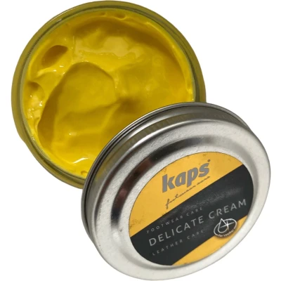 Afbeelding van Kaps Schoencreme schoensmeer verzorgt het leer en geeft glans (131) Citroen 50ml