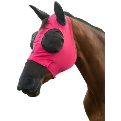 Afbeelding van HKM Vliegenmasker Elastic Met Neusnetje Magenta