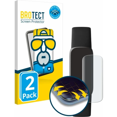 Afbeelding van BROTECT Screenprotector voor Fitbit Luxe Folie Beschermfolie matte volledig dekking (2 Stuks)