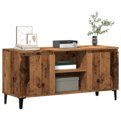 Afbeelding van vidaXL Tv meubel 102x35x50 cm bewerkt hout oud houtkleurig