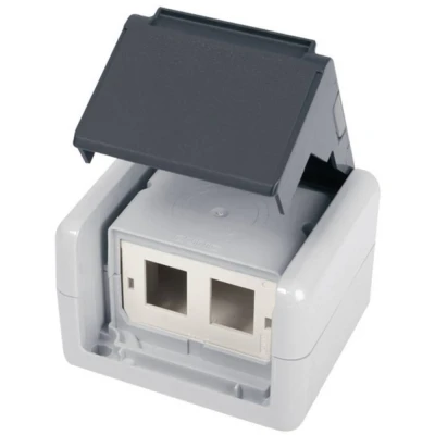 Afbeelding van Telegärtner H02000a0070 Netwerkdoos Opbouw (op muur) CAT 5e, 6, 6A Grijs