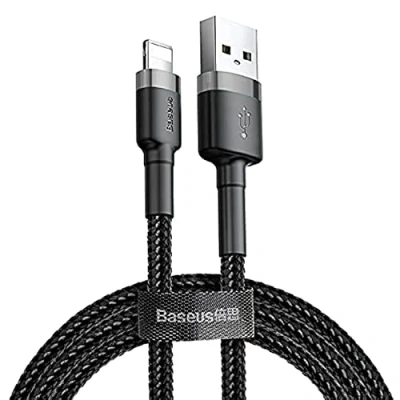 Afbeelding van Baseus Cafule Kabel USB naar Lightning kabel, 1,5 A, 2 m (grijs/zwart)