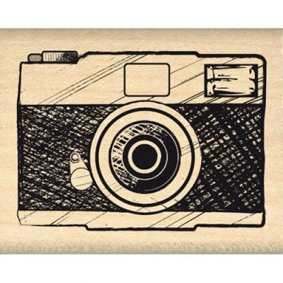 Afbeelding van Florilèges Design FC113017 Scrapbooking stempel voor camera, 4 x 5 2,5 cm, beige