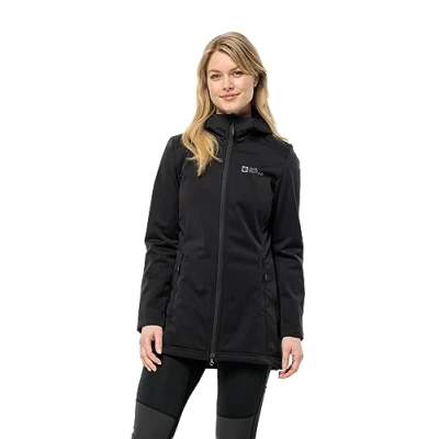 Afbeelding van Jack Wolfskin Windhain W Softshelljas, Dames, Maat: XS, Black