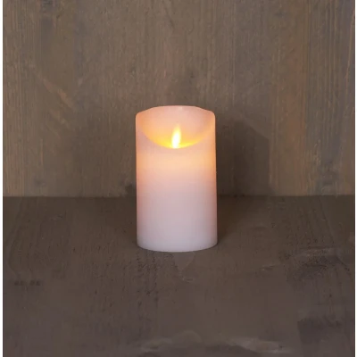 Afbeelding van Batterijverlichting kaars wax rustiek met bewegende vlam 12.5 cm Anna&#039;s Collection