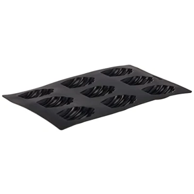 Afbeelding van Lékué Bakvorm Uit Silicone Voor 9 Madeleines Zwart 7x4.7x1.7cm