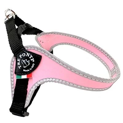 Afbeelding van Tre Ponti Fibbia Basic Tuig Roze&amp;Reflectie Hondenharnas 28 37 cm Tot 3 Kg