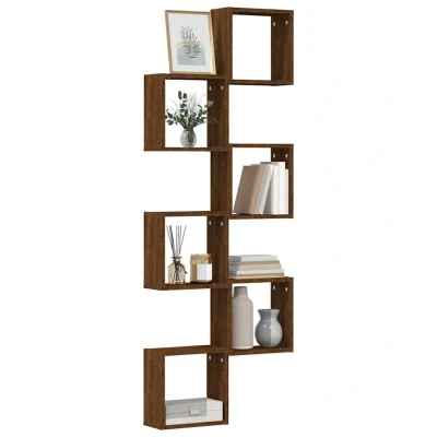 Afbeelding van vidaXL Wandschappen kubus 6 st 30x15x30 cm sonoma bruin eikenkleurig
