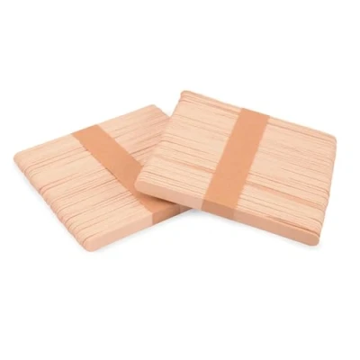 Afbeelding van Vaessen Creative 21742 100 stuks houten ijsstaafjes 1 x 11,4 cm 3D creatief voor kinderen, woondecoratie en meer, van natuurlijk berkenhout