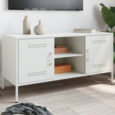 Afbeelding van Tv meubel 100,5x39x50,5 cm staal wit
