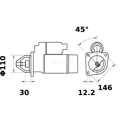 Afbeelding van MAHLE ORIGINAL MS 79 Startmotor 12 4,2 9