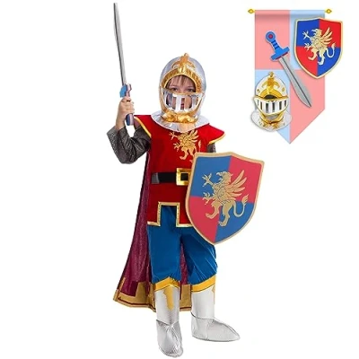 Afbeelding van Spooktacular Creations rol ridder deluxe spelen kostuum (m (8 10yr)) sliver