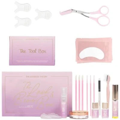 Afbeelding van The Goddess Theory® 2in1 Lash &amp; Brow Box lamination Kit Lift Inclusief GLUE BALM Wimperlifting set Wenkbrauw lifting Korte Inwerktijd 3 5 minuten