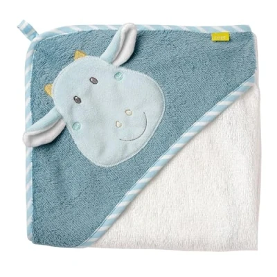 Afbeelding van Fehn Badcape Little Castle 80 Cm Wit/blauw