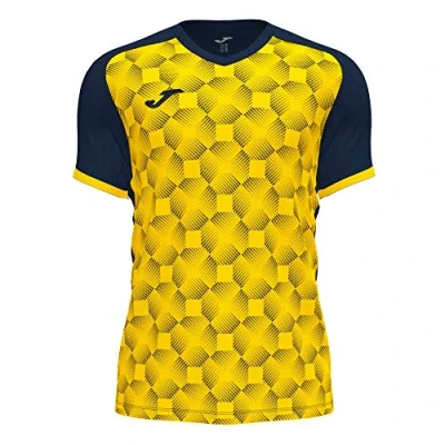 Afbeelding van Joma Supernova III T shirt met korte mouwen voor heren, Marineblauw geel
