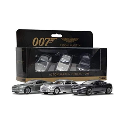 Afbeelding van Aston Martin ( Set 3 Stuks ) James Bond 007 Collection DB5, DBS, V12 Vanquish Zilver / Grijs 1/36 Corgi