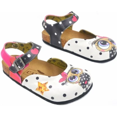 Afbeelding van GOBY Cute Owl Clogs Slippers Hoge kwaliteit Handmade Maat 35