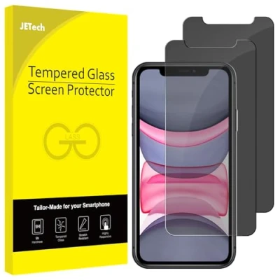 Afbeelding van JETech Displaybeschermfolie voor iPhone 11/XR 6,1 inch, hard glas, anti spion, 2 stuks