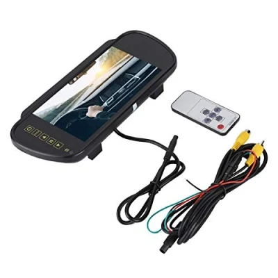 Afbeelding van Elprico Autospiegel, 7 inch, HD LCD kleurenscherm, 800 x 480 cm, MP5 monitor, automatische dimmonitor, achteruitrijcamera met houder
