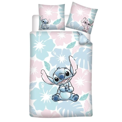 Afbeelding van Disney Lilo &amp; Stitch Dekbedovertrek, Tropical Flowers Eenpersoons 140 x 200 cm Polykatoen